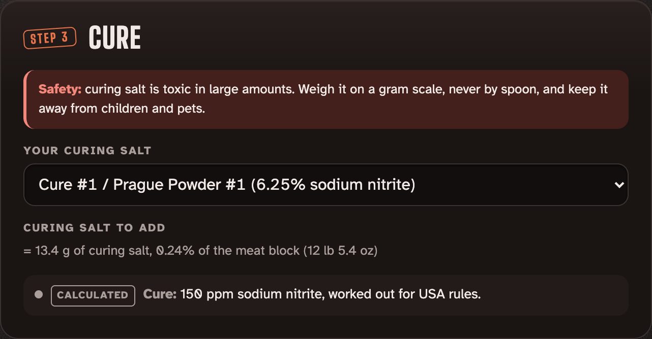 Step 3, Cure, in Basic mode