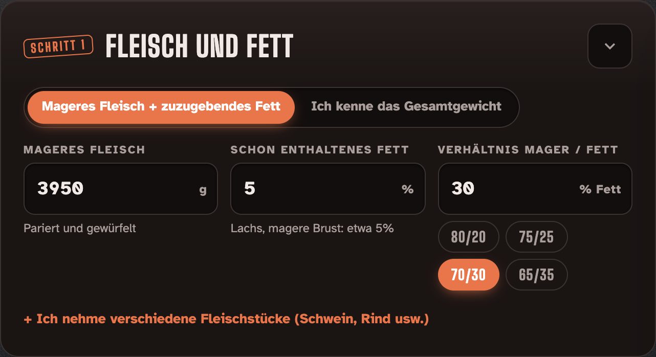 Schritt 1 im erweiterten Modus