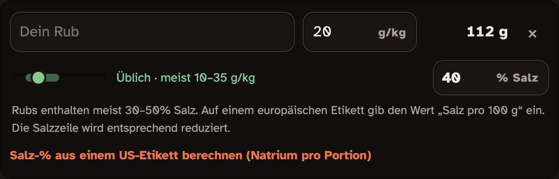 Ein fertiger Rub statt der Gewürzmischung