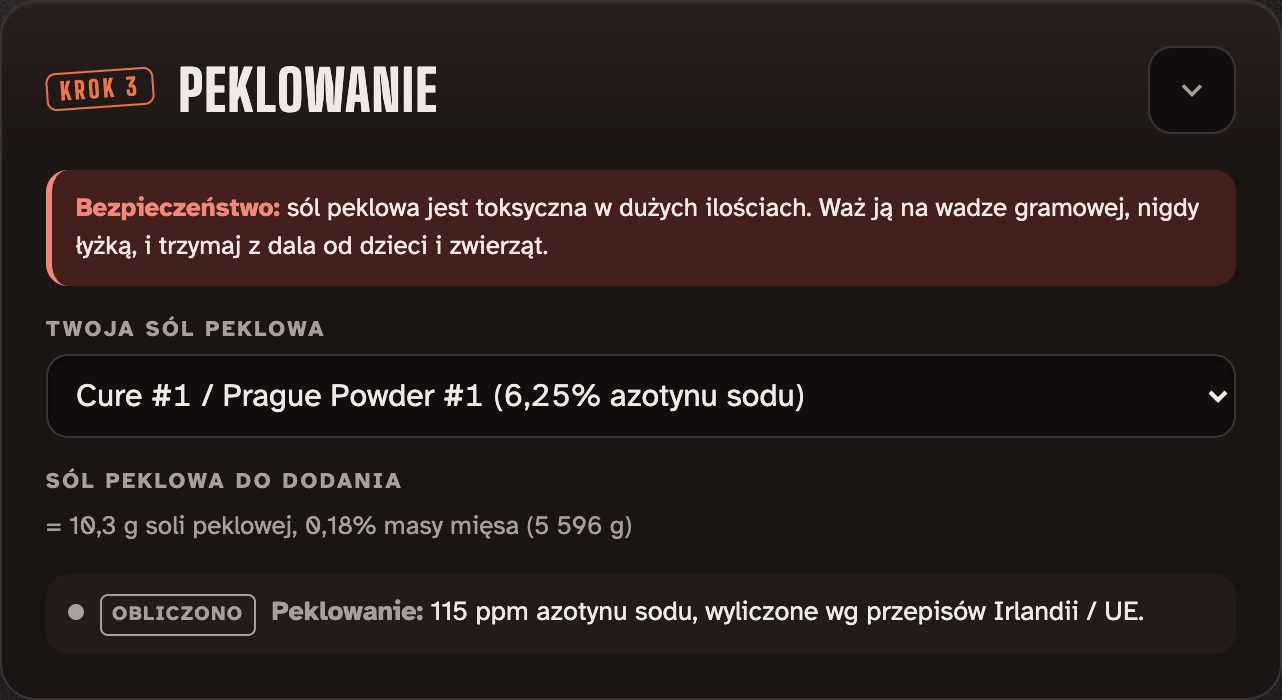 Krok 3, Peklowanie, w trybie podstawowym