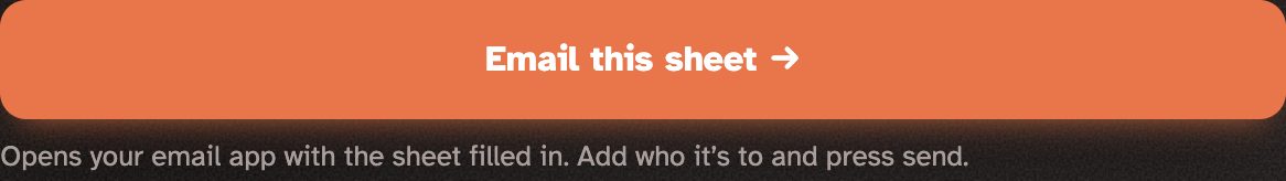 The Email this sheet button